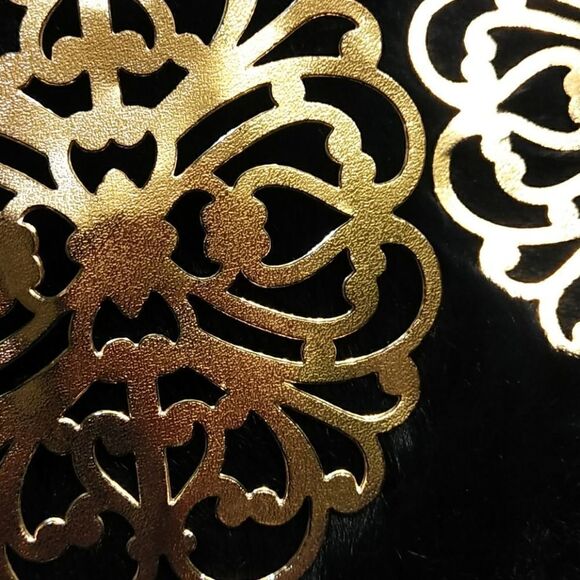 Filigree rose gold earrings - Picture 2 of 6